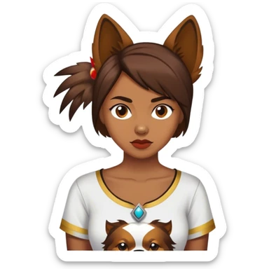 Dog hawk tuah sticker