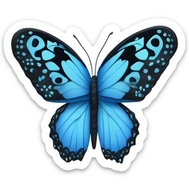 blue butterfly sticker