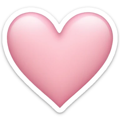 light pink heart sticker