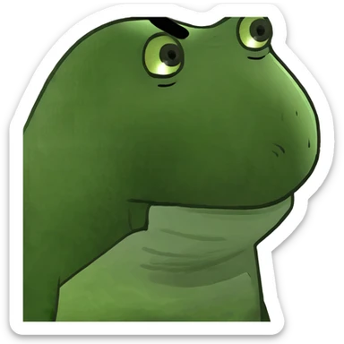 thoughtful male portrait in shirt sticker