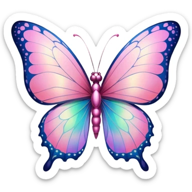 Pink Fairy Garden Butterfly sticker