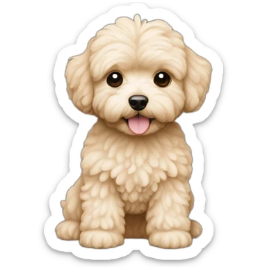Maltipoo dog beige sticker