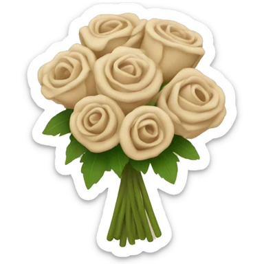 beige boquet sticker