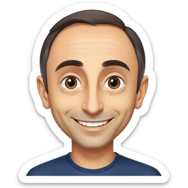 portrait of Eric Zemmour, smiling sticker