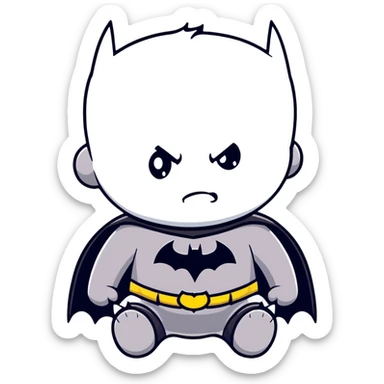 Sad baby Batman  sticker