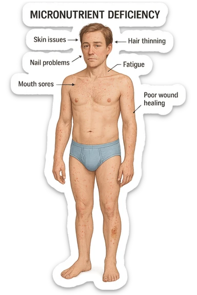 corpo umano in carenza di micronutrienti sticker