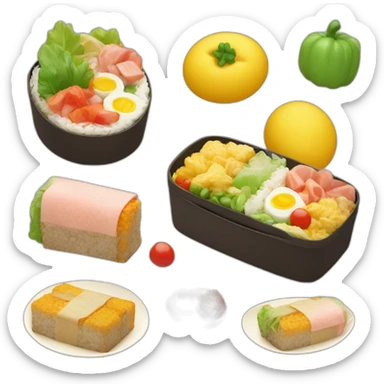 cute bento box sticker