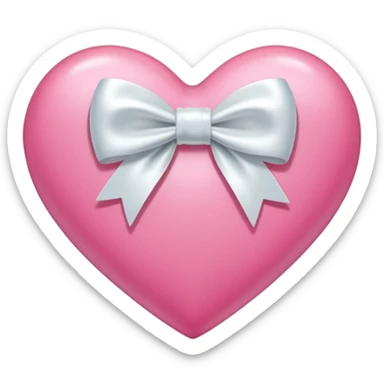 A pink heart with bow sticker