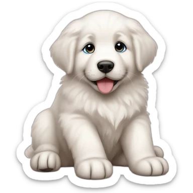 Great pyrenees puppy sticker