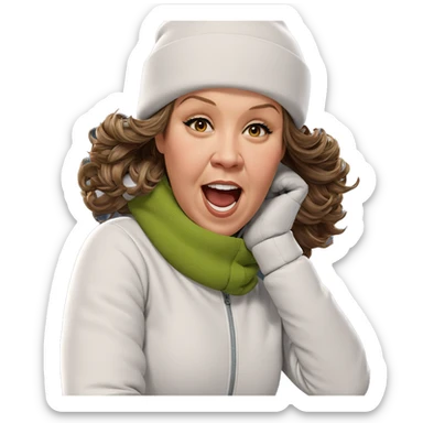 girl in snowy outfit sticker