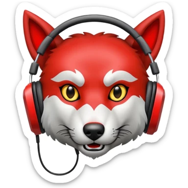 Tráeme una imagen de un lobo enojado estilo gamer sticker