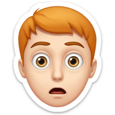 astonished man sticker