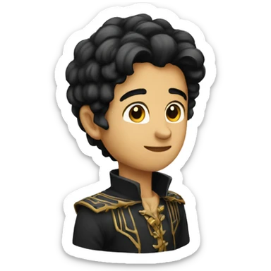 Corazon vendado color negro sticker