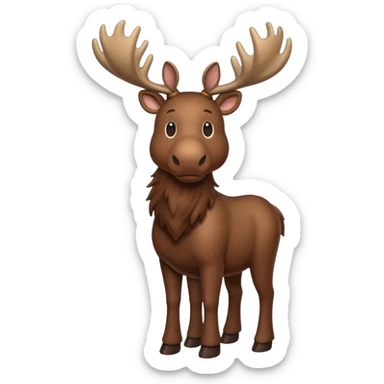 Moose head and body sticker