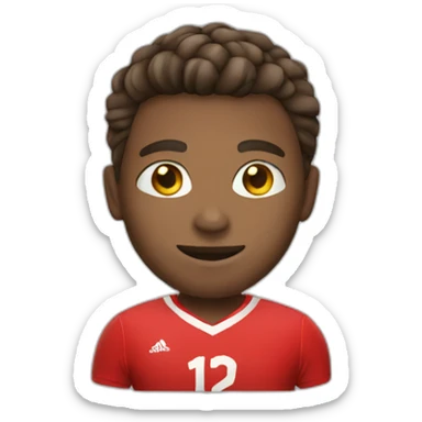 soccer player in red form sticker