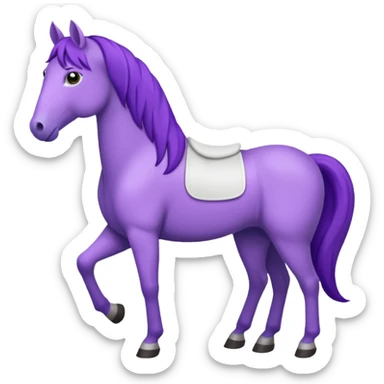 Purple horse wearing white t-shirt

 sticker