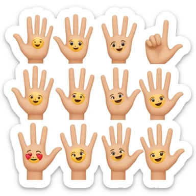 ASL Alphabet B emojis sticker
