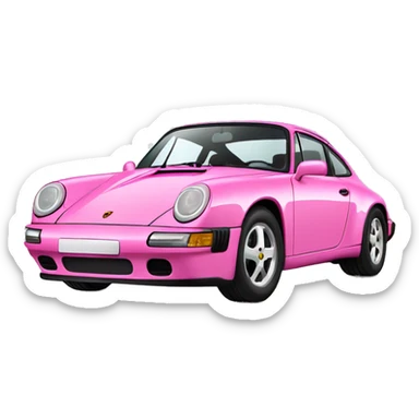 Pink Porsche  sticker