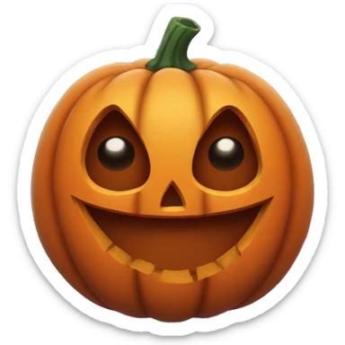 jack o lantern with heart eyes sticker