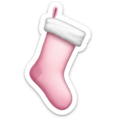 Three light pink Christmas stockings  sticker