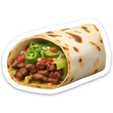 Chipotle carne asada burrito  sticker