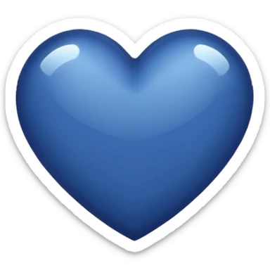 Navy blue heart  sticker