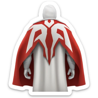 red hero cape back view sticker