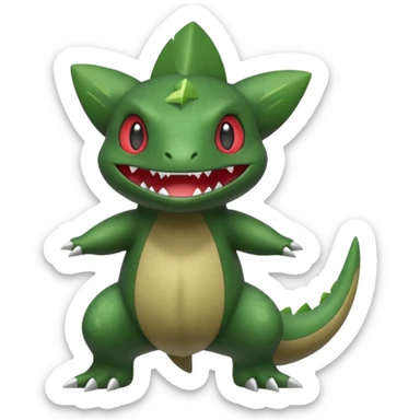 Larvitar-Axew-fusion (full body) sticker