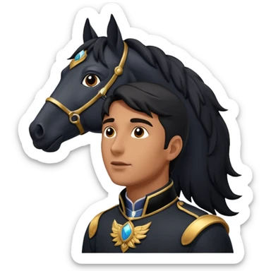Let him look upA black flying horse sticker