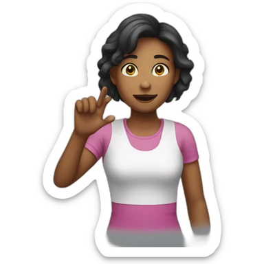 Girl saying talk to my hand sticker