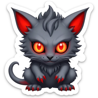 Meowster-Demon-Fakémon-Vernid-Fionbri-hybrid-creature sticker