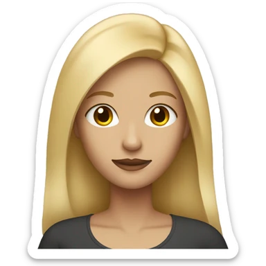 woman with middle long blonde hair  sticker