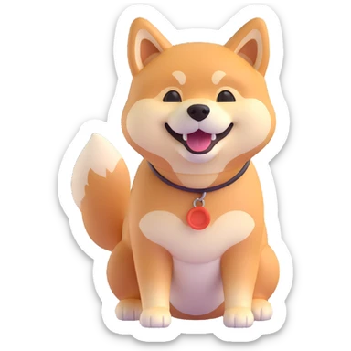 shiba inu happy sticker