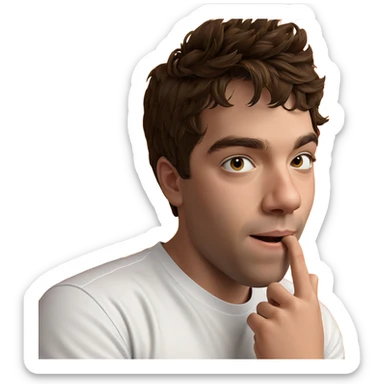 thoughtful boy indoors portrait sticker