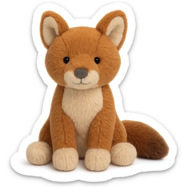 dhole jellycat stuffed plush sticker