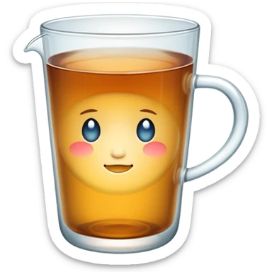 A glass of baba tea that is crying sticker