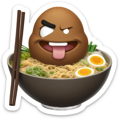 goomba eating ramen sticker