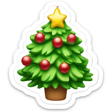 Christmas tree ornament, holiday decorations. sticker