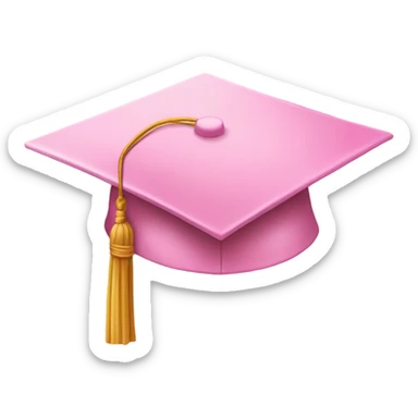 light pink graduate hat sticker