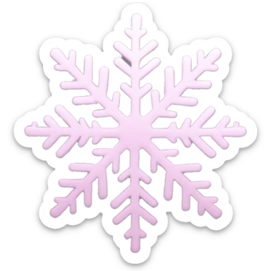 pastel pink snowflake  sticker