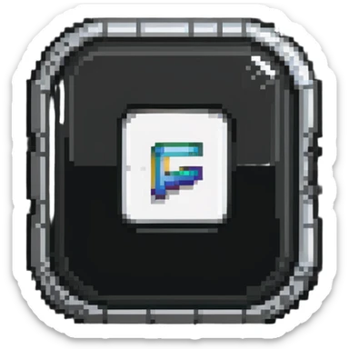 YouTube creator badge with silver play button and pixel art details sticker
