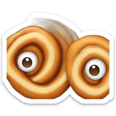 cinnamon bun head sticker