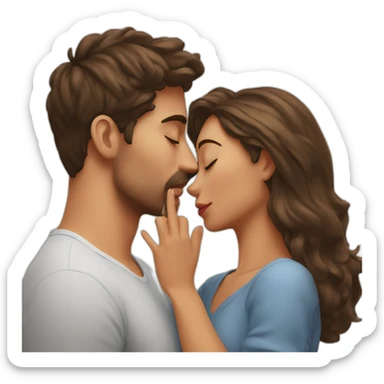 Girl in spain kiss her bf sticker