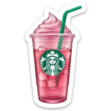 pink iced tea Starbucks drink sticker