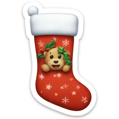 Cute Christmas stocking sticker