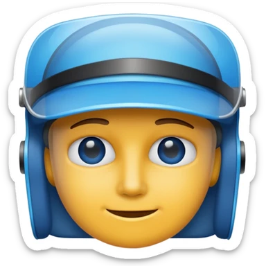 a blue rectangle with the text "visor" written on it sticker