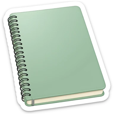 pale green note book sticker