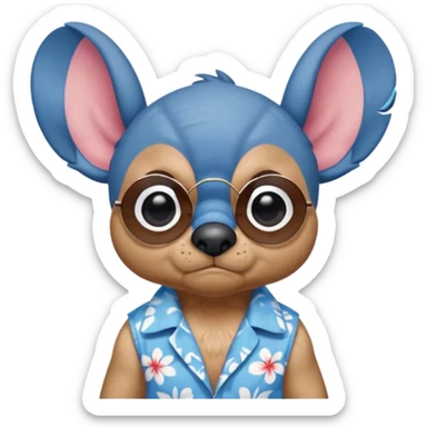 stitch from lilo and stich cranky sticker