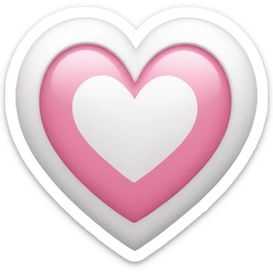Pink and white heart sticker