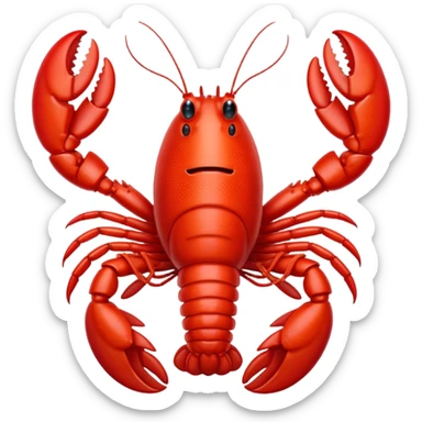Lobster smiling sticker
